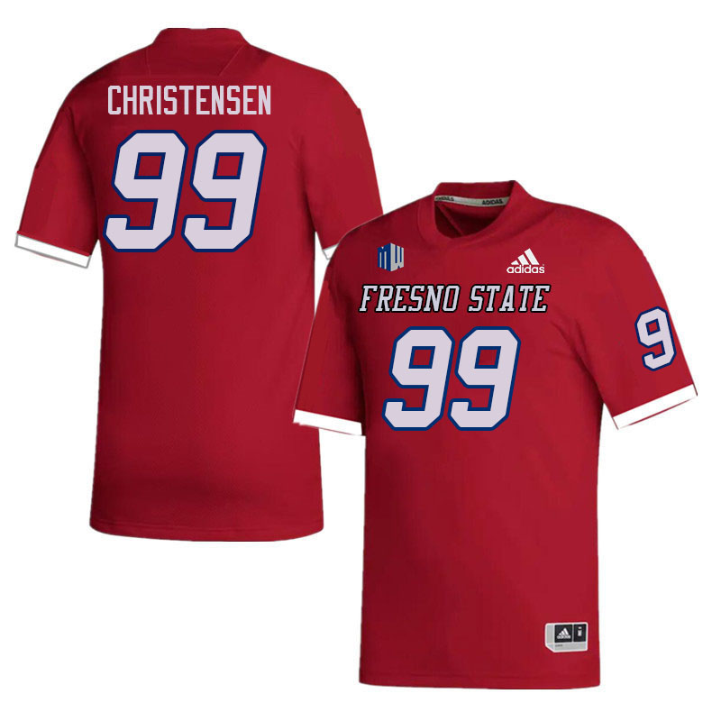 Men #99 Ezra Christensen Fresno State Bulldogs College Football Jerseys Stitched Sale-Red - Click Image to Close